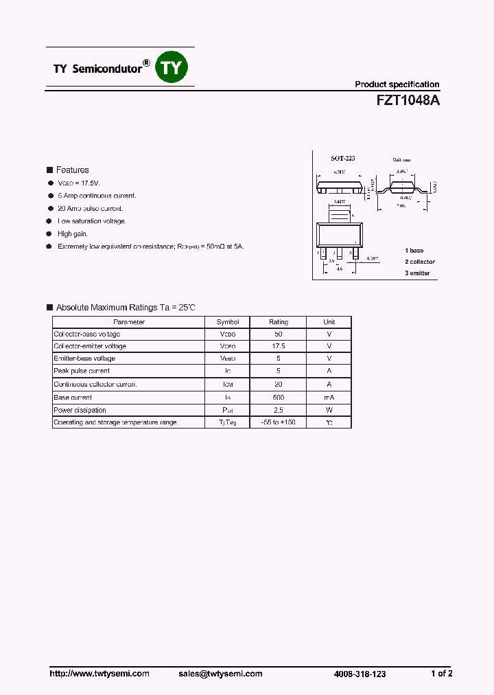 FZT1048A_7465119.PDF Datasheet