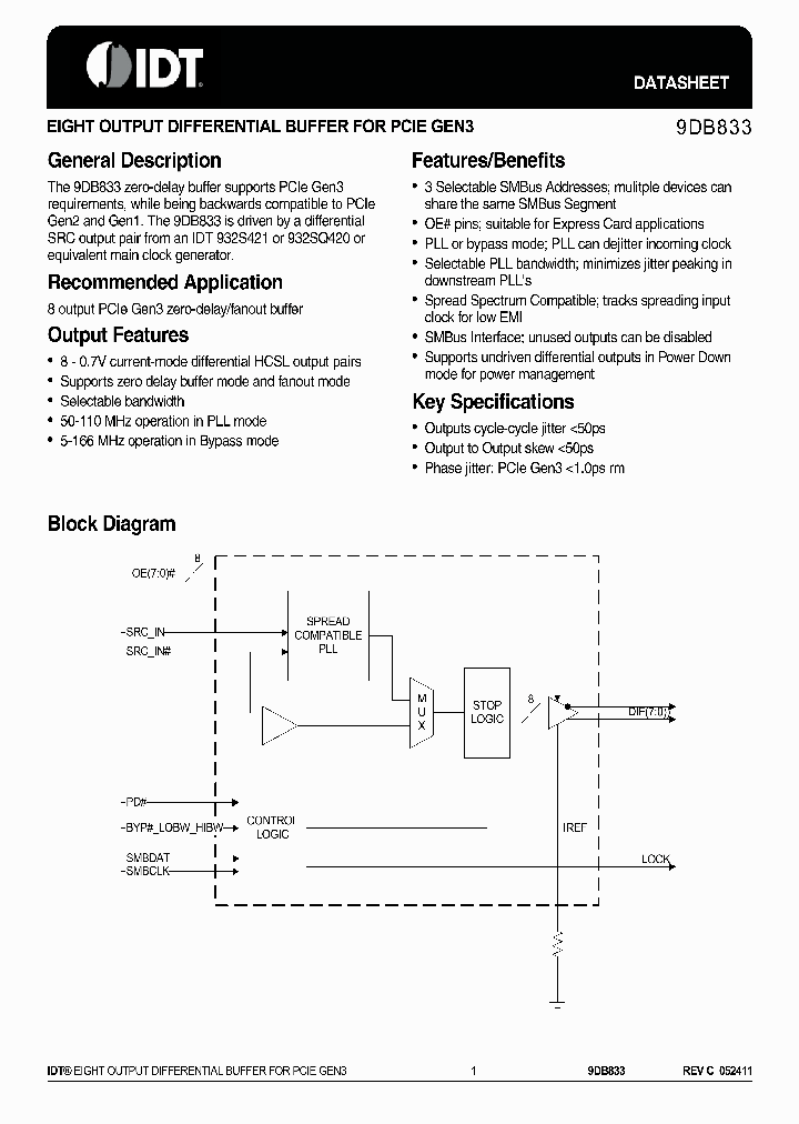 9DB833AGLF_7473575.PDF Datasheet