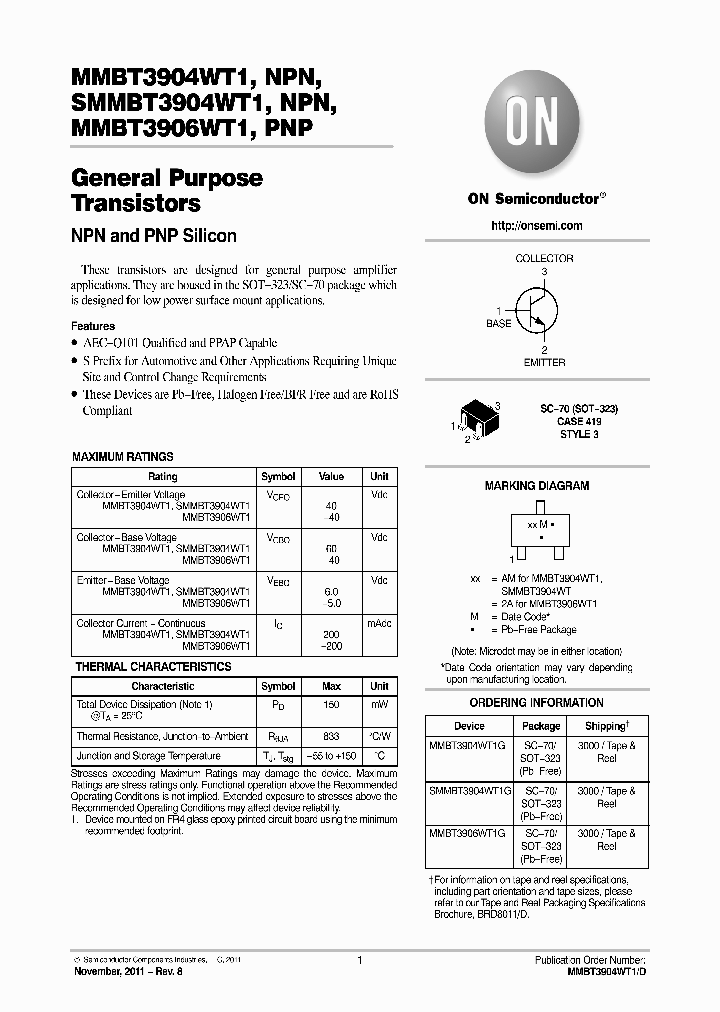 SMMBT3904WT1_7484945.PDF Datasheet