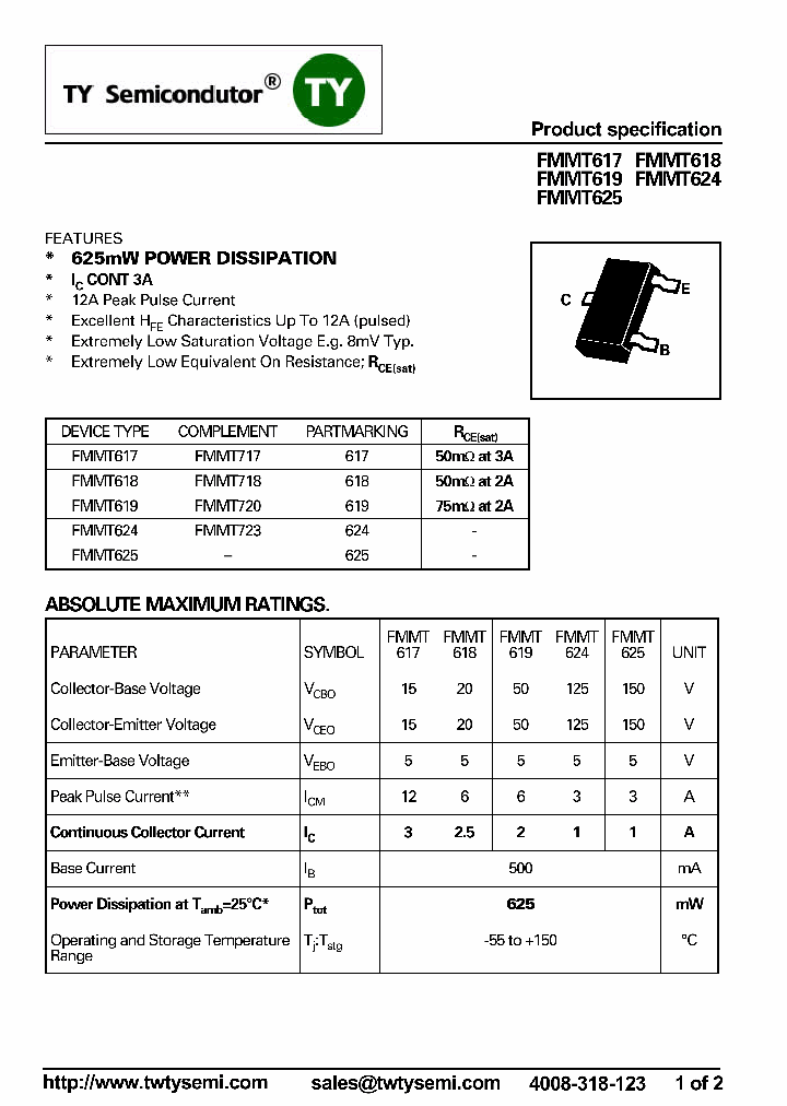 FMMT624_7496806.PDF Datasheet