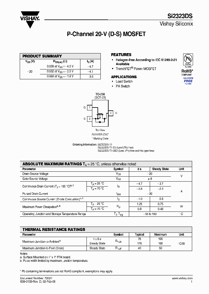 SI2323DS-T1-GE3_7500236.PDF Datasheet