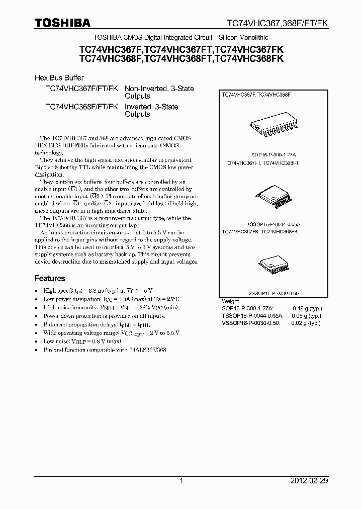 TC74VHC367FK12_7500599.PDF Datasheet