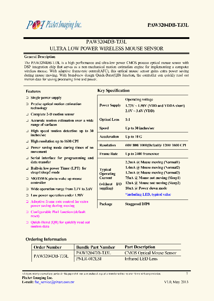PAW3204DB-TJ3L_7503105.PDF Datasheet