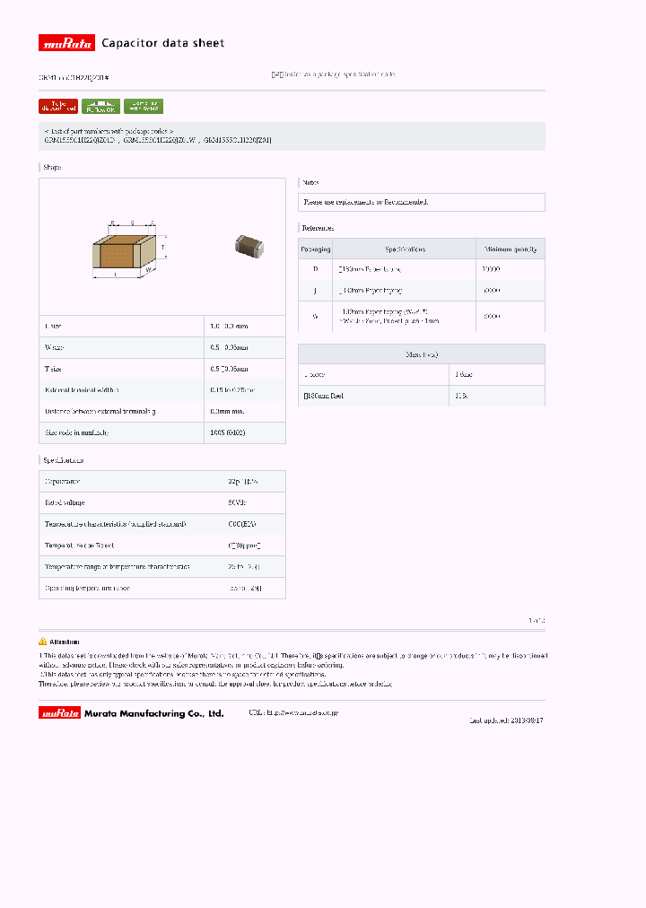 GRM1555C1H220JZ01D_7507697.PDF Datasheet