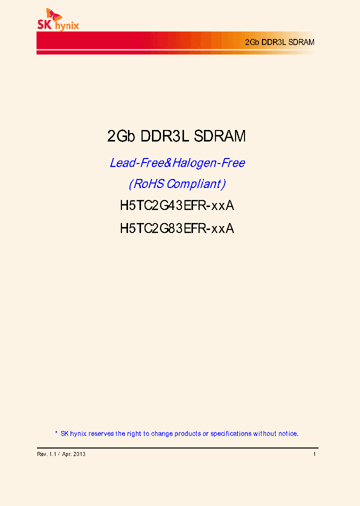 H5TC2G43EFR_7514206.PDF Datasheet