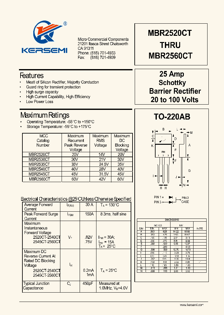 MBR2545CT_7529653.PDF Datasheet