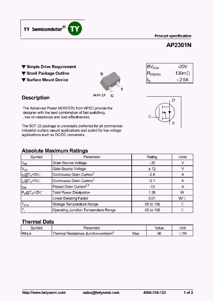 AP2301N_7530522.PDF Datasheet