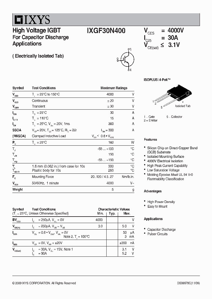 IXGF30N400_7533650.PDF Datasheet