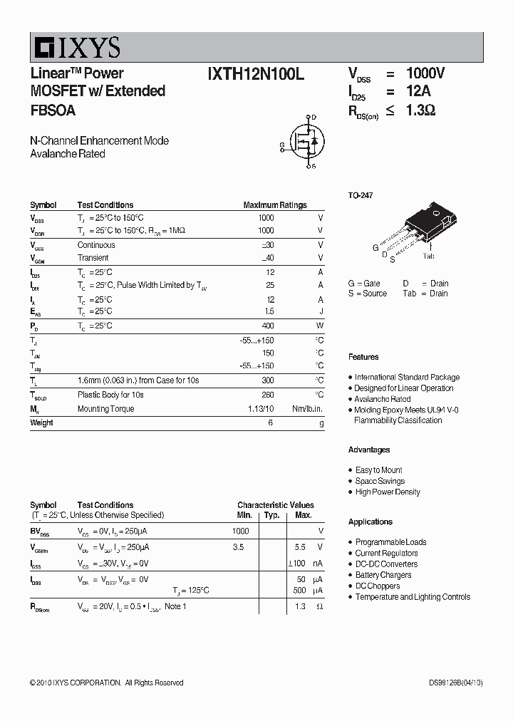 IXTH12N100L_7536053.PDF Datasheet