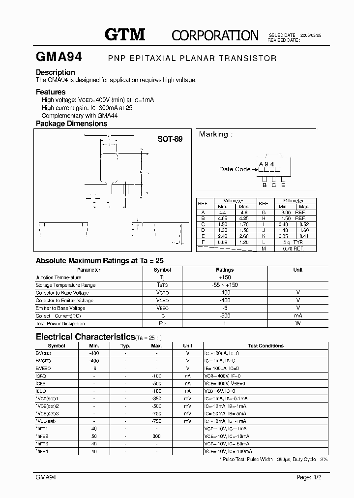 GMA94_7555778.PDF Datasheet
