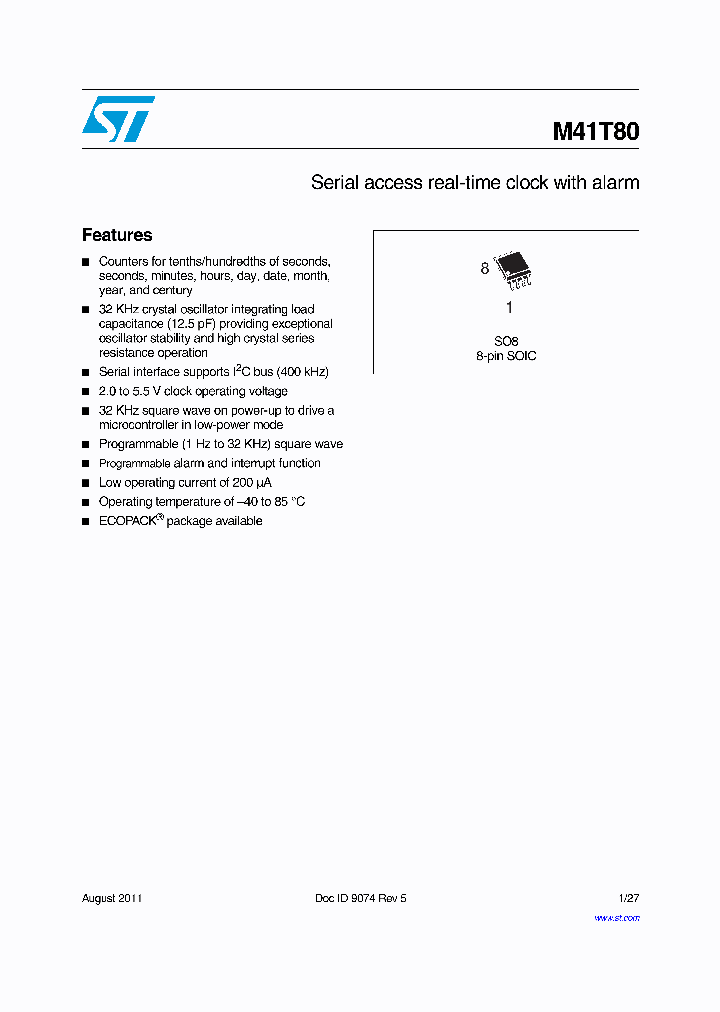 M41T8011_7579812.PDF Datasheet