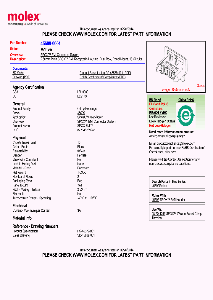 45609-0001_7584113.PDF Datasheet