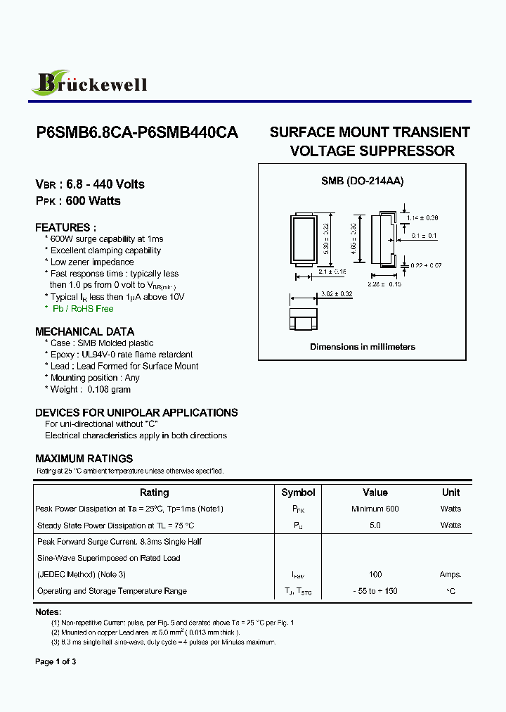 P6SMB30CA_7584692.PDF Datasheet