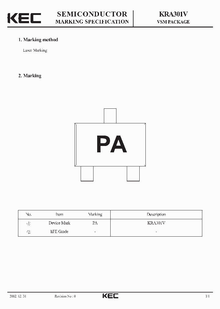 KRA301V02_7586614.PDF Datasheet