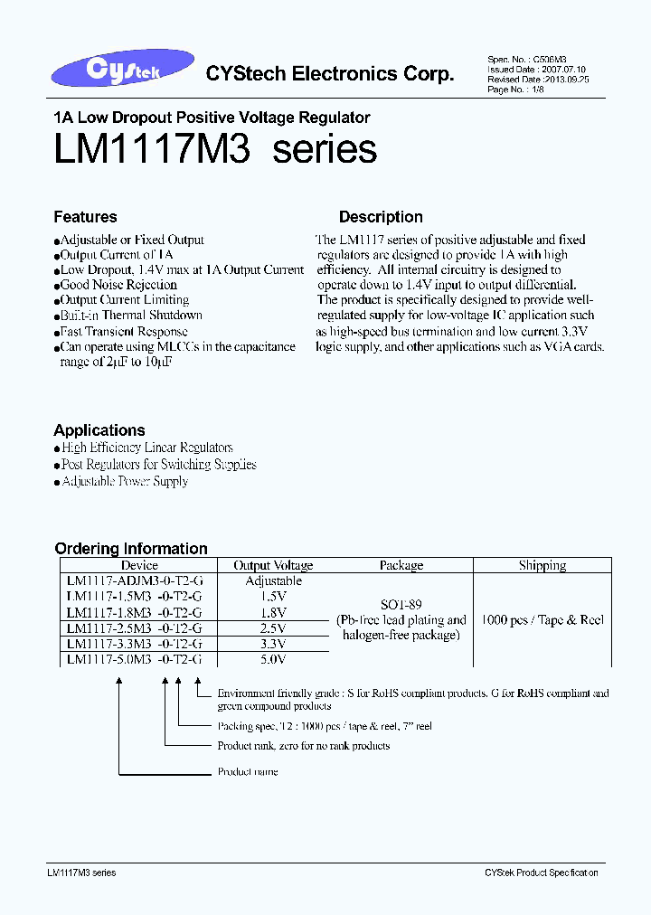 LM1117-25M3-0-T2-G_7592419.PDF Datasheet