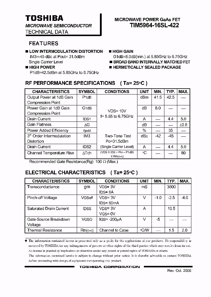 TIM5964-16SL-422_7600569.PDF Datasheet