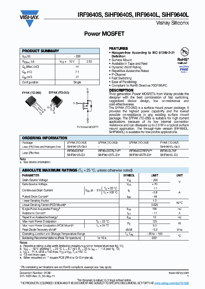 IRF9640L_7605286.PDF Datasheet