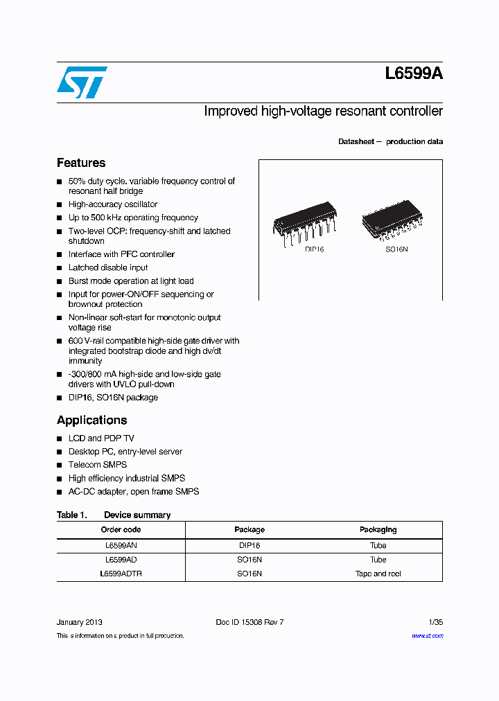 L6599A_7607821.PDF Datasheet