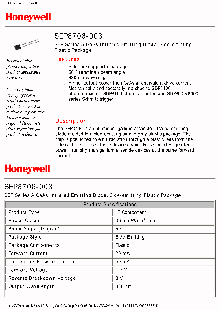 SEP8706-003_7611667.PDF Datasheet