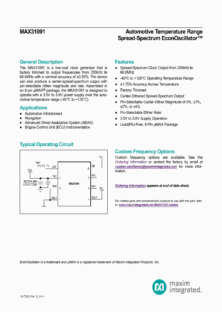 MAX31091_7618818.PDF Datasheet