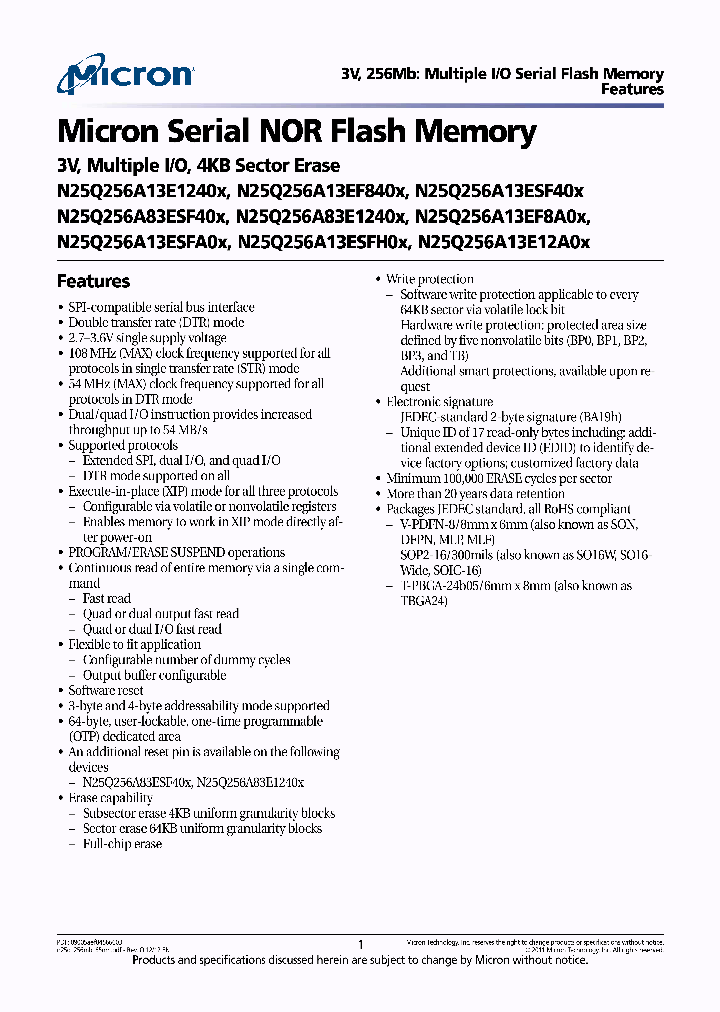 N25Q256A13E1240_7643136.PDF Datasheet