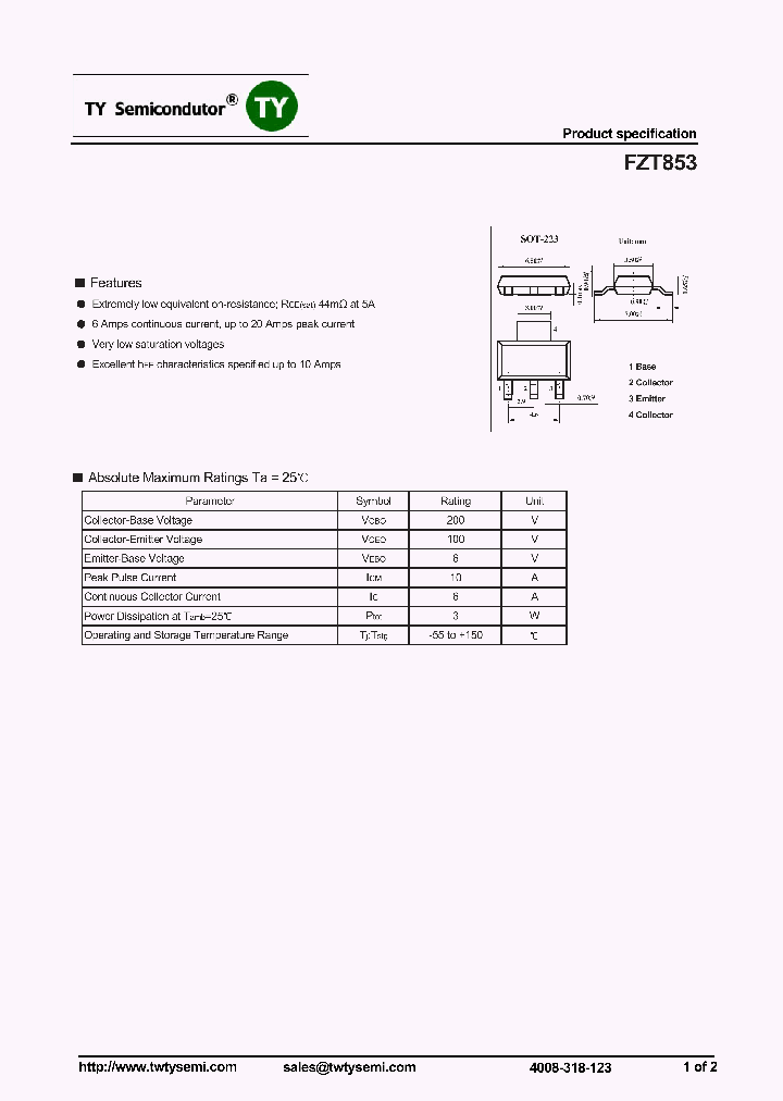 FZT853_7645501.PDF Datasheet