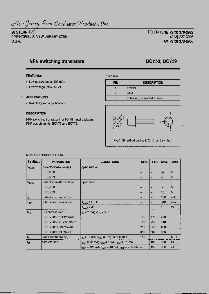 BCY59_7652927.PDF Datasheet