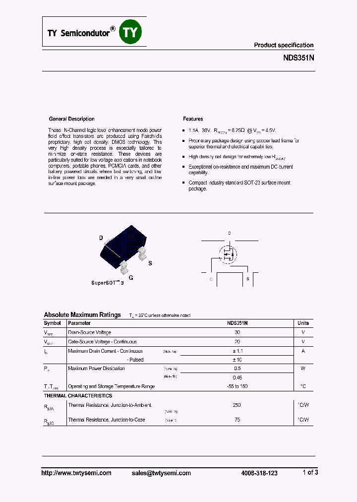 NDS351N_7653671.PDF Datasheet