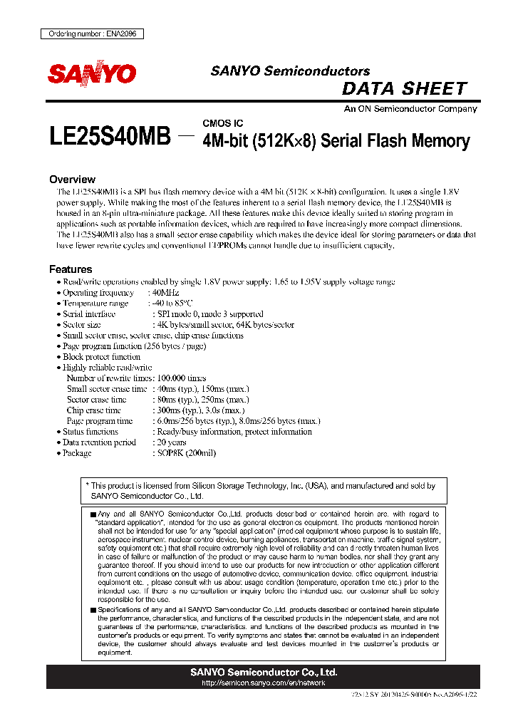 LE25S40MB_7663220.PDF Datasheet