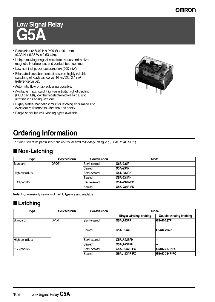 G5A-237P-DC12_7666400.PDF Datasheet