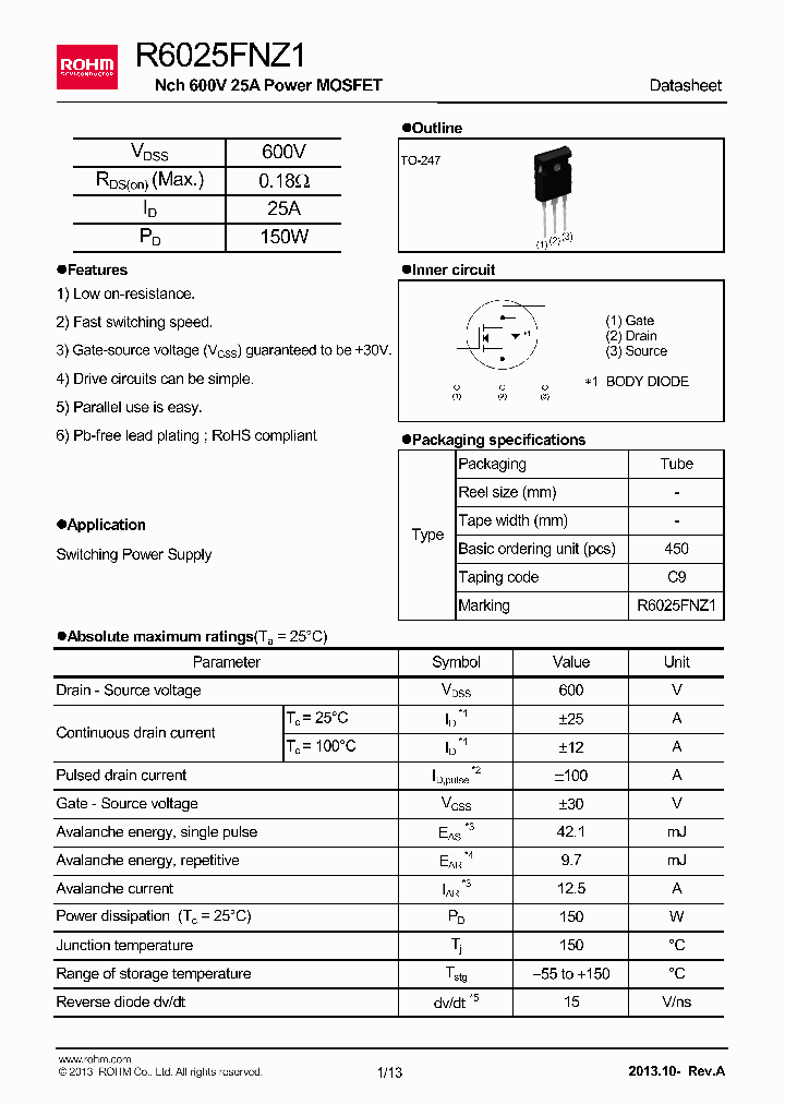R6025FNZ1_7668421.PDF Datasheet