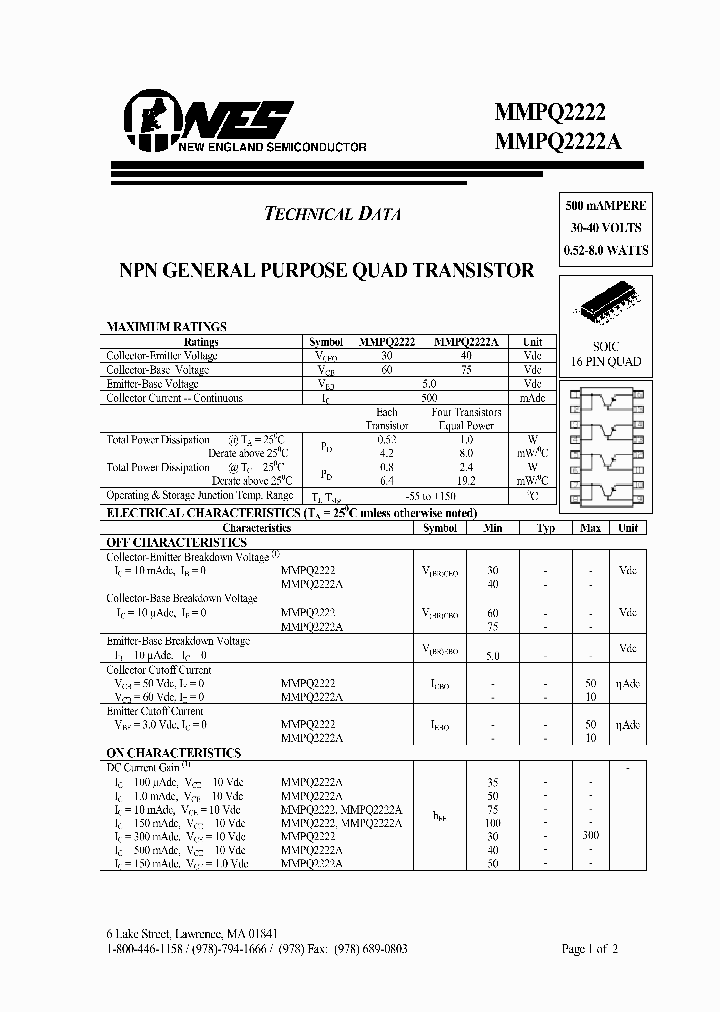 MMPQ2222A_7677628.PDF Datasheet