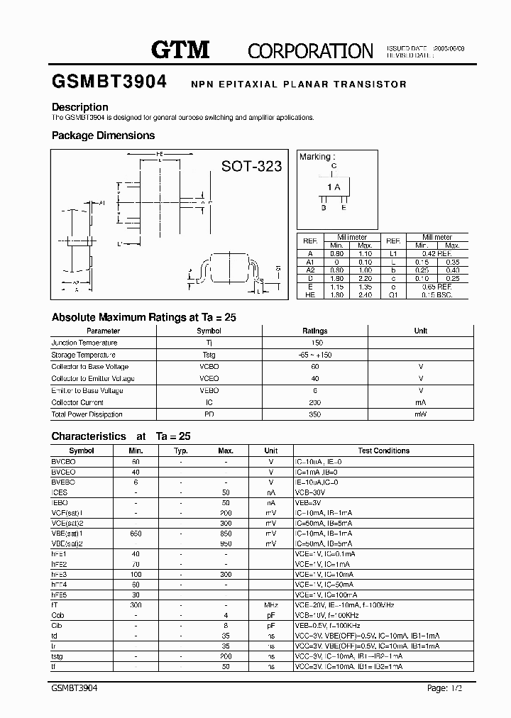 GSMBT3904_7679728.PDF Datasheet