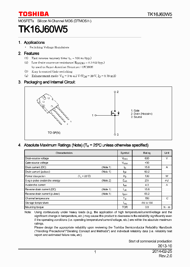 TK16J60W5_7681826.PDF Datasheet