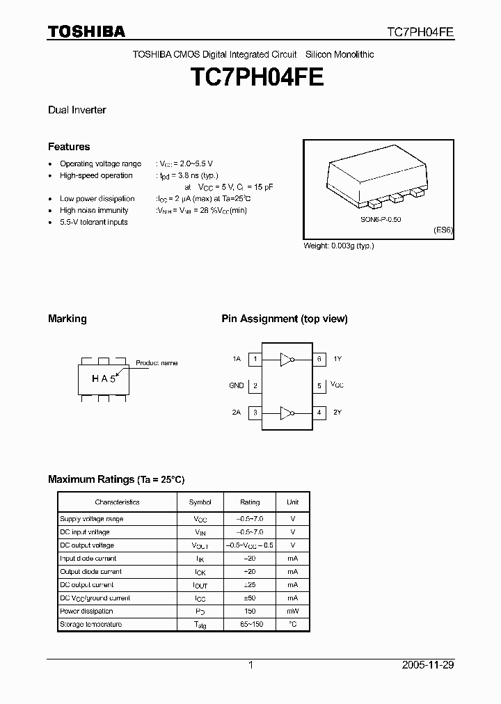 TC7PH04FE_7689441.PDF Datasheet