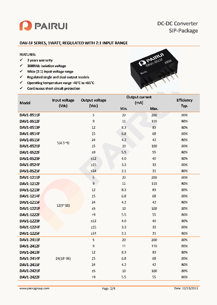 DAV1-0511F_7693512.PDF Datasheet
