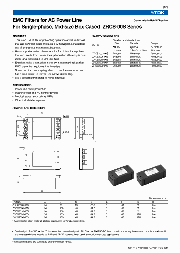 ZRCS2030-00S_7701443.PDF Datasheet