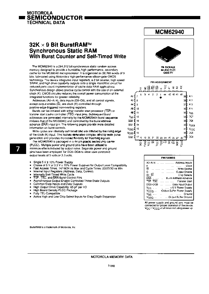 MCM62940FN19_7701463.PDF Datasheet