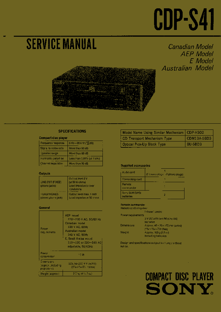 CDP-S41_7701274.PDF Datasheet