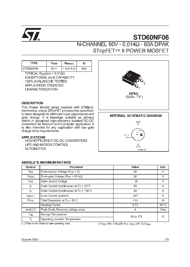 STD60NF06_7713553.PDF Datasheet