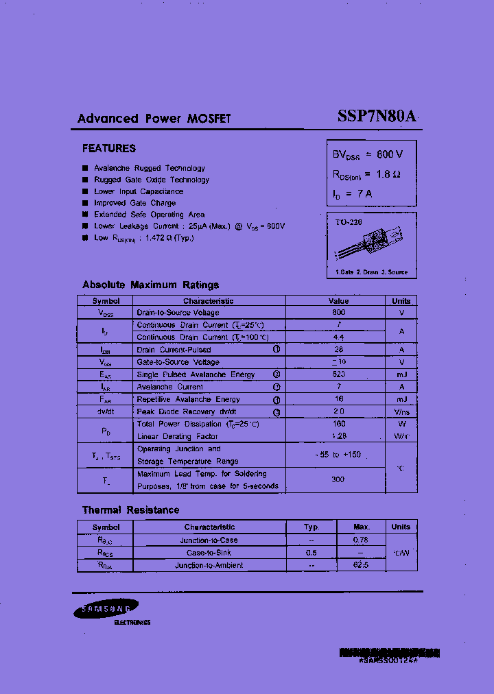 SSP7N80A_7720407.PDF Datasheet