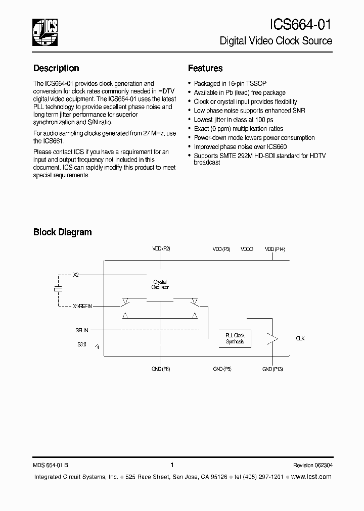 ICS664G-01LF_7723976.PDF Datasheet