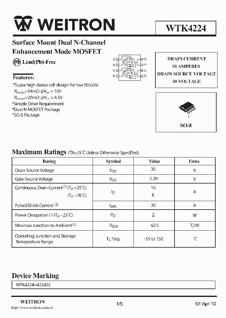 WTK4224_7724110.PDF Datasheet