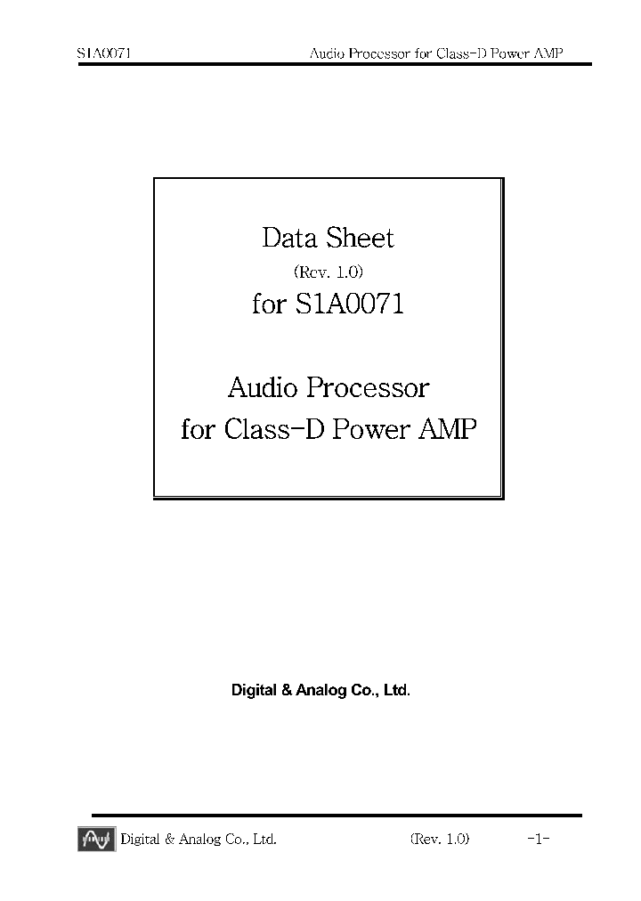 S1A0071_7735385.PDF Datasheet