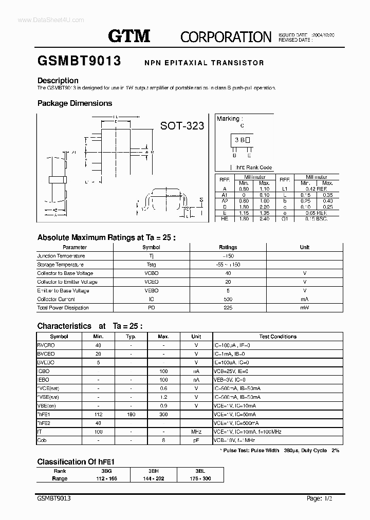 GSMBT9013_7738392.PDF Datasheet