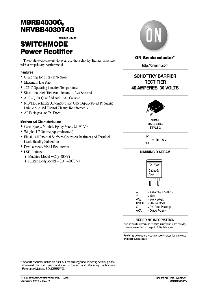 NRVBB4030T4G_7746271.PDF Datasheet