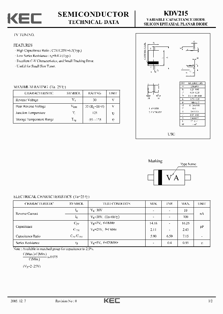 KDV215_7746706.PDF Datasheet