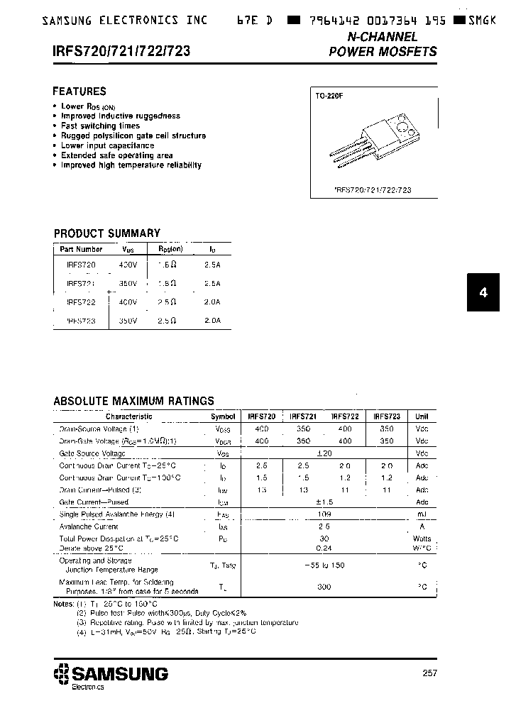 IRFS722_7744196.PDF Datasheet