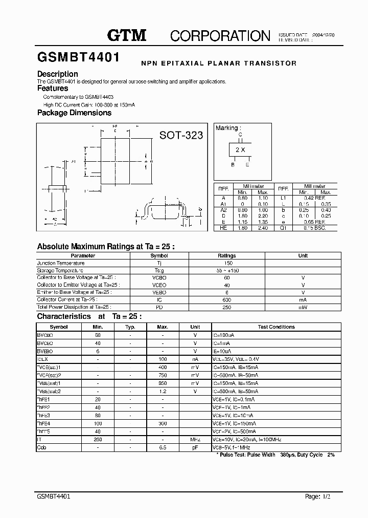 GSMBT4401_7769813.PDF Datasheet