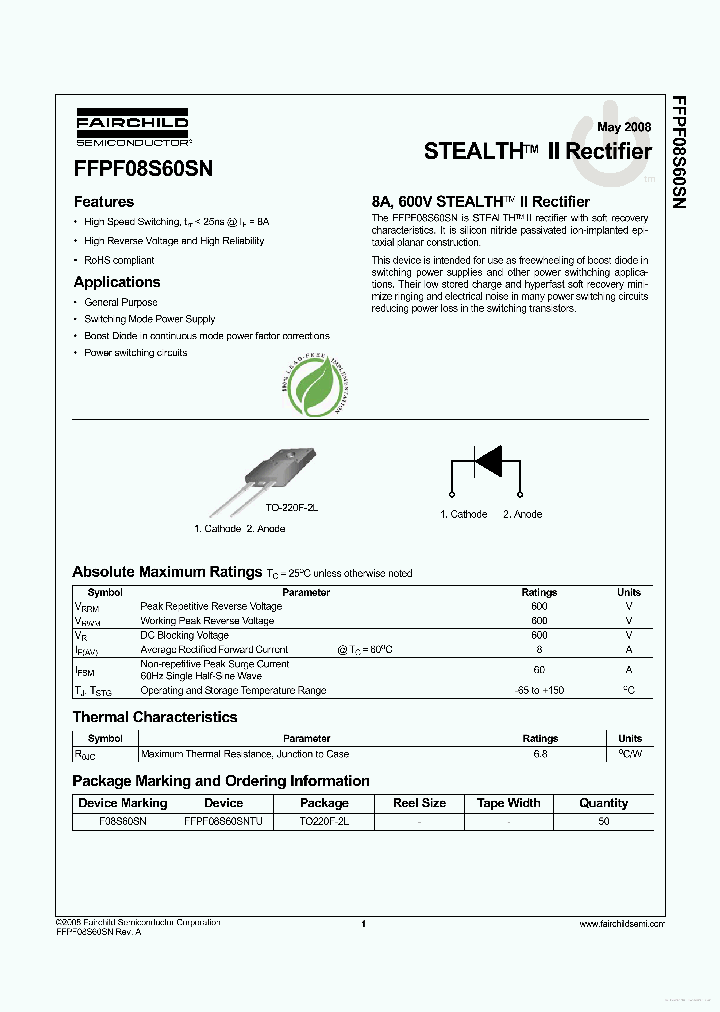 F08S60SNTU_7748940.PDF Datasheet